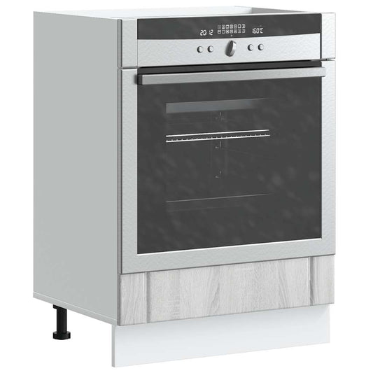 Ovenkast Lucca bewerkt hout grijs sonoma eiken is nu te koop bij PeponiXL, paradijselijk wonen!