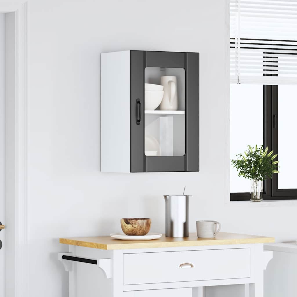 Keukenbovenkast met glazen deur Lucca zwart is nu te koop bij PeponiXL, paradijselijk wonen!