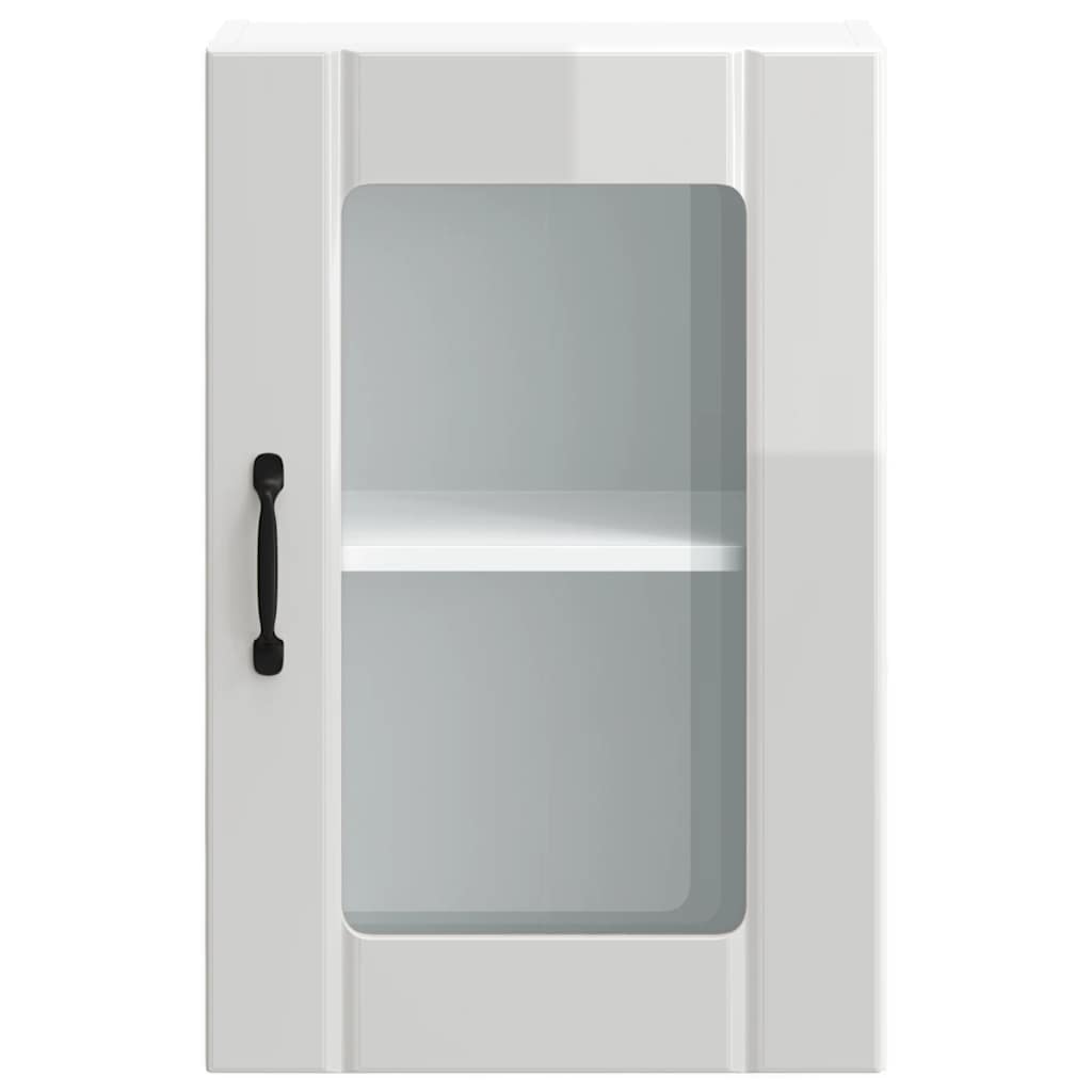 Keukenbovenkast met glazen deur Lucca hoogglans wit is nu te koop bij PeponiXL, paradijselijk wonen!