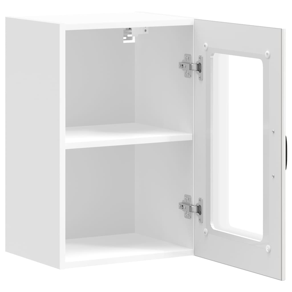 Keukenbovenkast met glazen deur Lucca hoogglans wit is nu te koop bij PeponiXL, paradijselijk wonen!