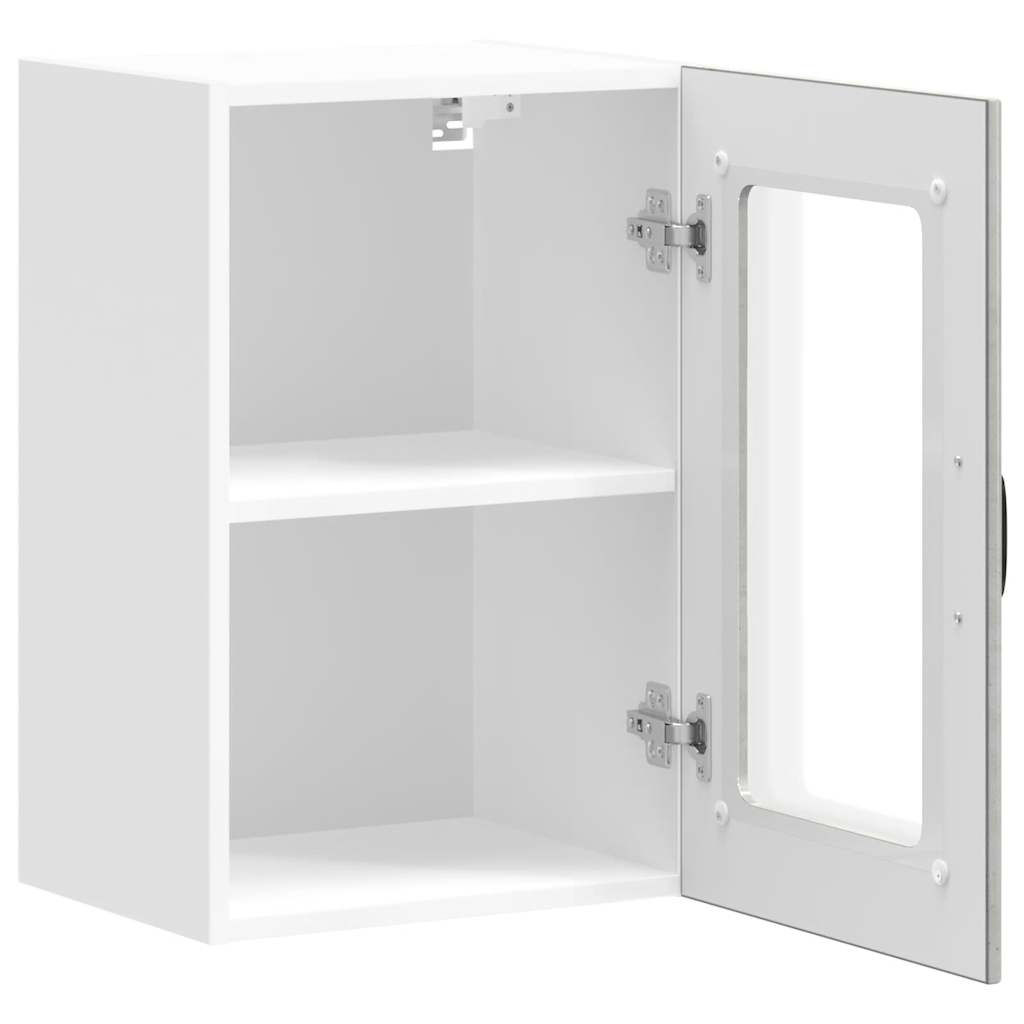Keukenbovenkast met glazen deur Lucca betongrijs is nu te koop bij PeponiXL, paradijselijk wonen!