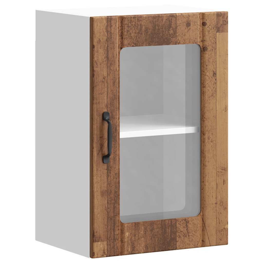 Keukenbovenkast met glazen deur Lucca oud houtkleurig is nu te koop bij PeponiXL, paradijselijk wonen!