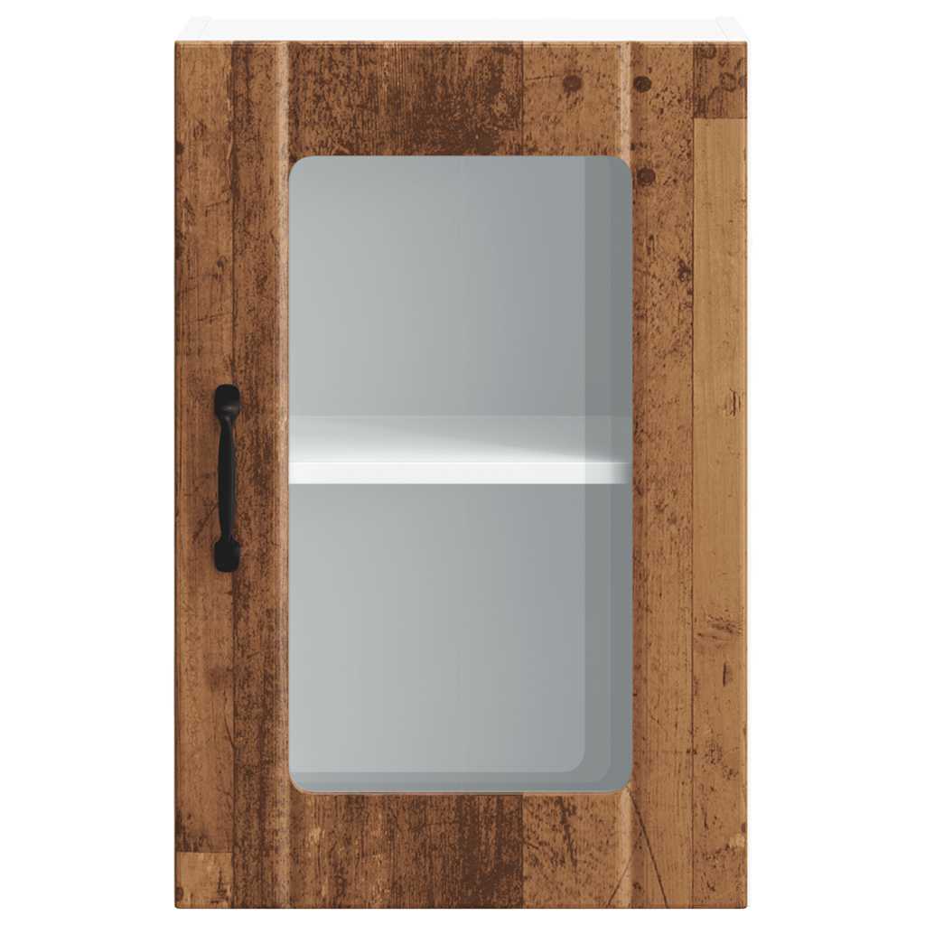 Keukenbovenkast met glazen deur Lucca oud houtkleurig is nu te koop bij PeponiXL, paradijselijk wonen!