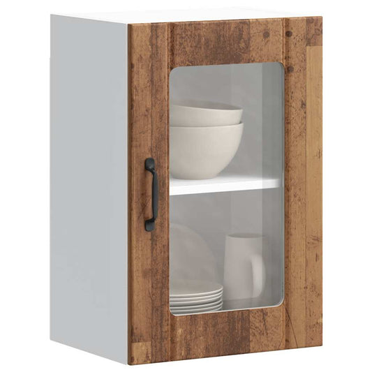 Keukenbovenkast met glazen deur Lucca oud houtkleurig is nu te koop bij PeponiXL, paradijselijk wonen!