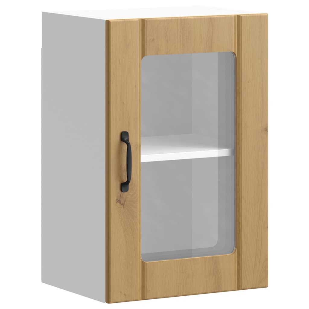 Keukenbovenkast met glazen deur Lucca artisanaal eikenkleur is nu te koop bij PeponiXL, paradijselijk wonen!
