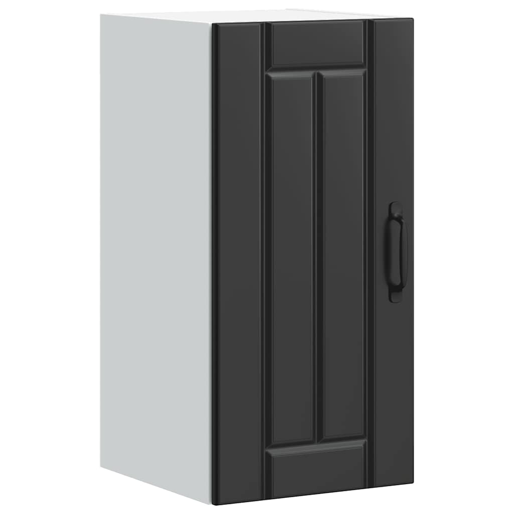 Keukenbovenkast Lucca bewerkt hout zwart is nu te koop bij PeponiXL, paradijselijk wonen!
