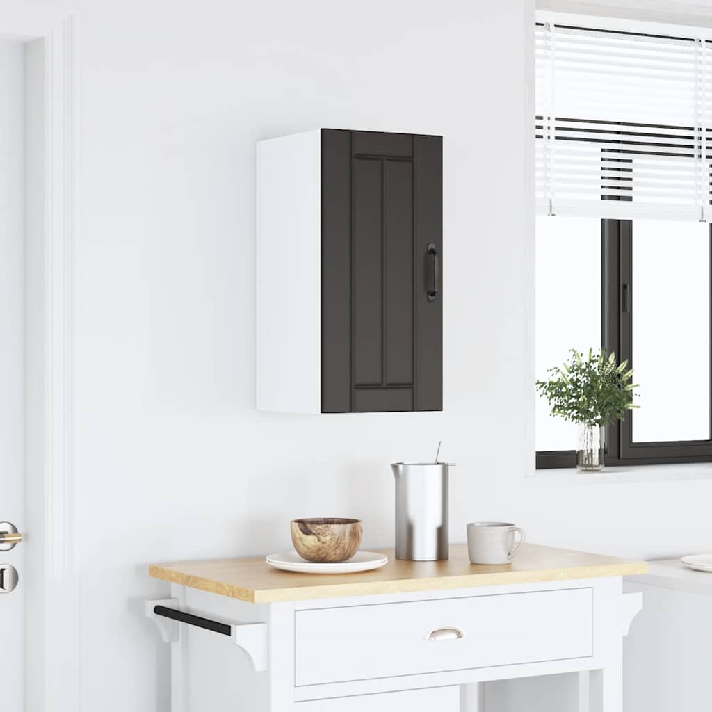 Keukenbovenkast Lucca bewerkt hout zwart is nu te koop bij PeponiXL, paradijselijk wonen!