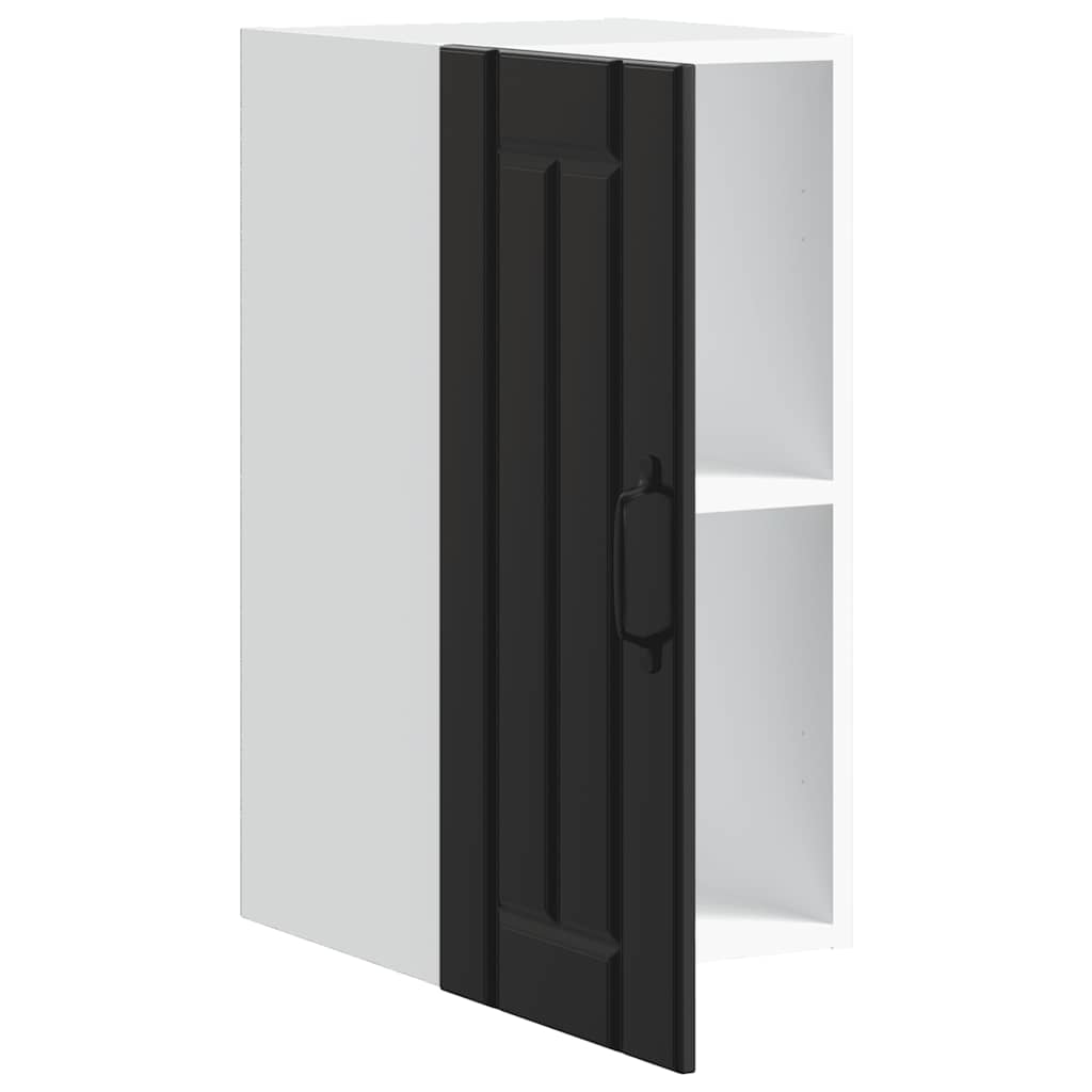 Keukenbovenkast Lucca bewerkt hout zwart is nu te koop bij PeponiXL, paradijselijk wonen!