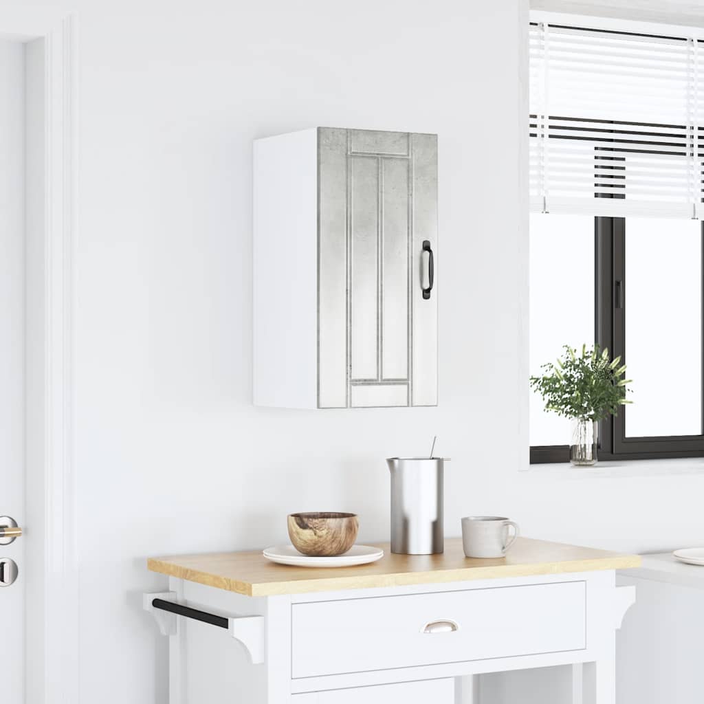 Keukenbovenkast Lucca bewerkt hout betongrijs is nu te koop bij PeponiXL, paradijselijk wonen!