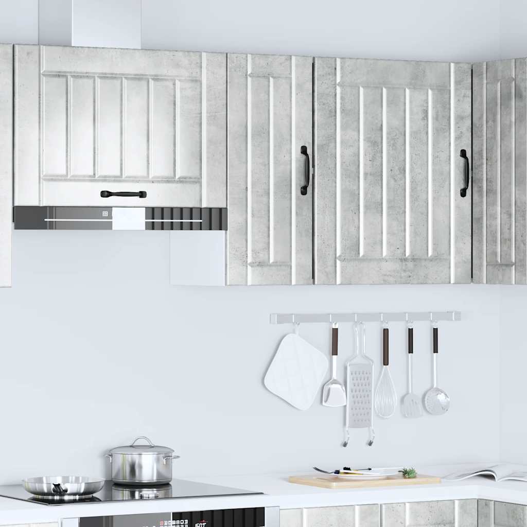 Keukenbovenkast Lucca bewerkt hout betongrijs is nu te koop bij PeponiXL, paradijselijk wonen!