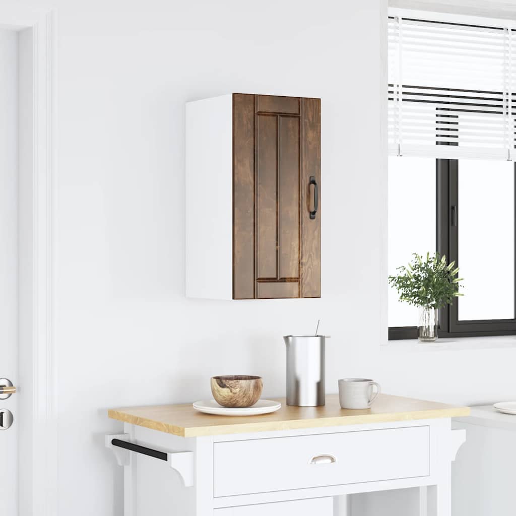 Keukenbovenkast Lucca bewerkt hout gerookt eikenkleurig is nu te koop bij PeponiXL, paradijselijk wonen!