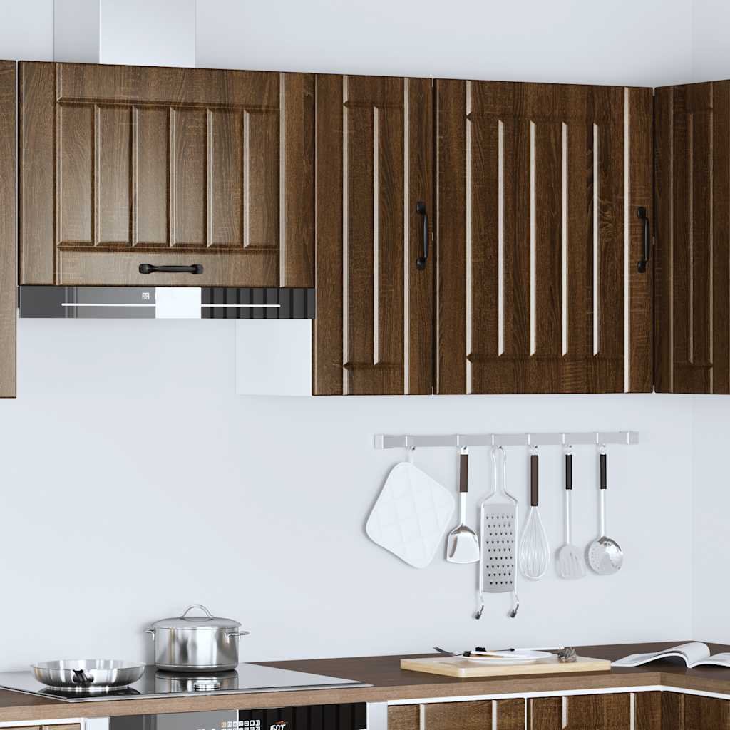 Keukenbovenkast Lucca bewerkt hout bruin eikenkleur is nu te koop bij PeponiXL, paradijselijk wonen!