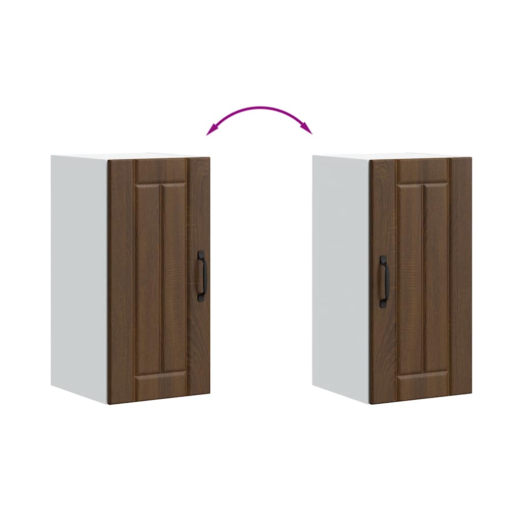 Keukenbovenkast Lucca bewerkt hout bruin eikenkleur is nu te koop bij PeponiXL, paradijselijk wonen!