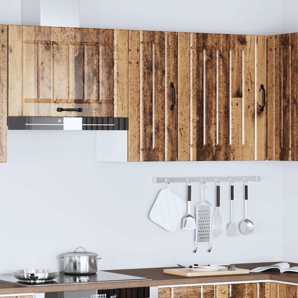 Keukenbovenkast Lucca bewerkt hout oud houtkleurig is nu te koop bij PeponiXL, paradijselijk wonen!
