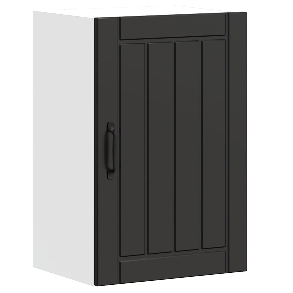 Keukenbovenkast Lucca bewerkt hout zwart is nu te koop bij PeponiXL, paradijselijk wonen!