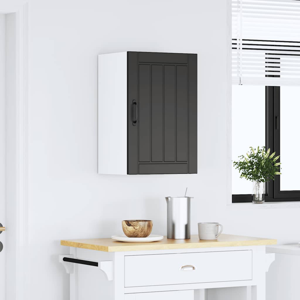 Keukenbovenkast Lucca bewerkt hout zwart is nu te koop bij PeponiXL, paradijselijk wonen!
