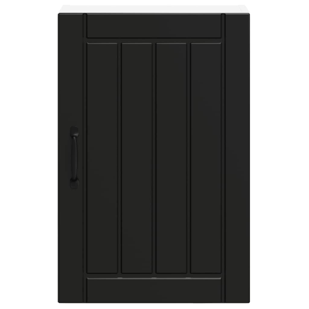 Keukenbovenkast Lucca bewerkt hout zwart is nu te koop bij PeponiXL, paradijselijk wonen!