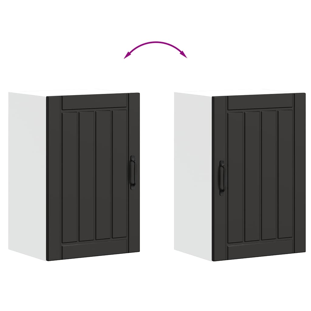 Keukenbovenkast Lucca bewerkt hout zwart is nu te koop bij PeponiXL, paradijselijk wonen!