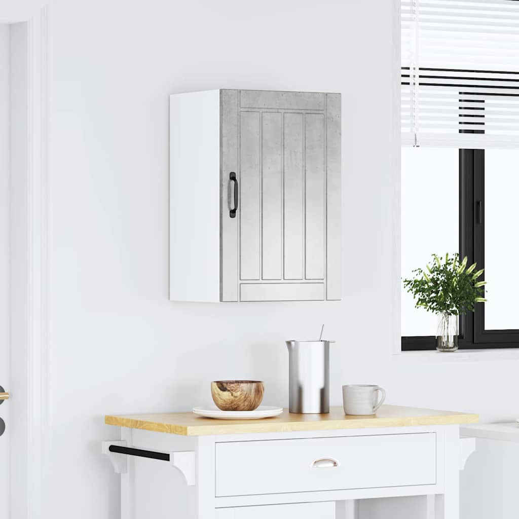 Keukenbovenkast Lucca bewerkt hout betongrijs is nu te koop bij PeponiXL, paradijselijk wonen!