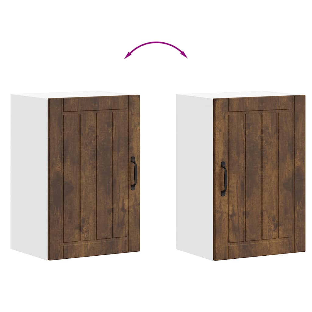 Keukenbovenkast Lucca bewerkt hout gerookt eikenkleurig is nu te koop bij PeponiXL, paradijselijk wonen!