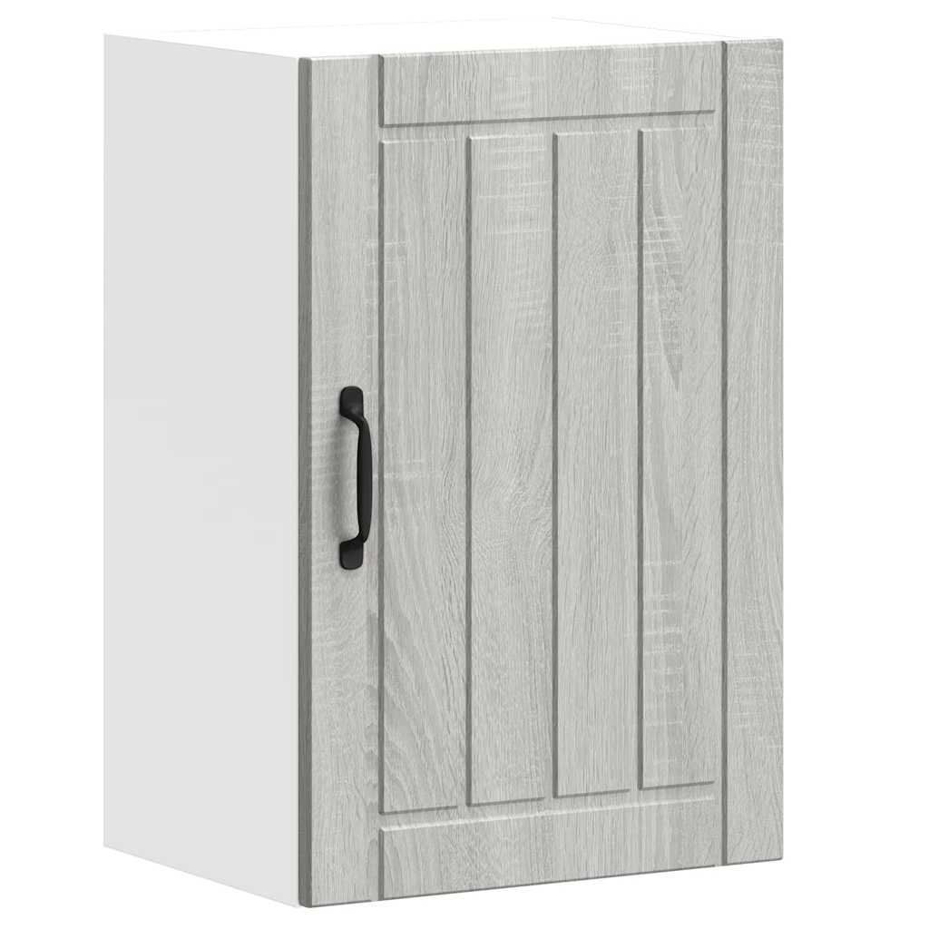 Keukenbovenkast Lucca bewerkt hout grijs sonoma eikenkleur is nu te koop bij PeponiXL, paradijselijk wonen!