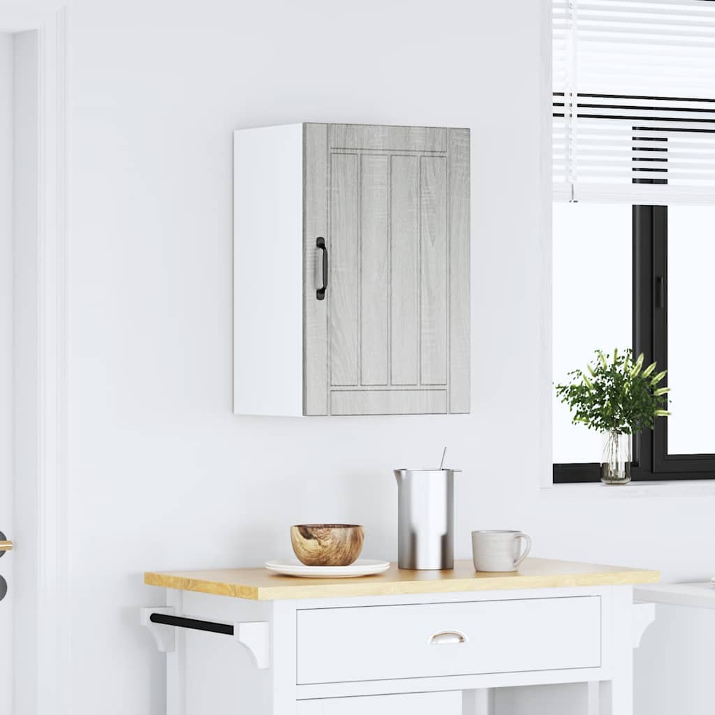 Keukenbovenkast Lucca bewerkt hout grijs sonoma eikenkleur is nu te koop bij PeponiXL, paradijselijk wonen!