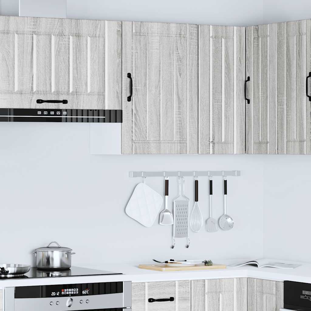 Keukenbovenkast Lucca bewerkt hout grijs sonoma eikenkleur is nu te koop bij PeponiXL, paradijselijk wonen!