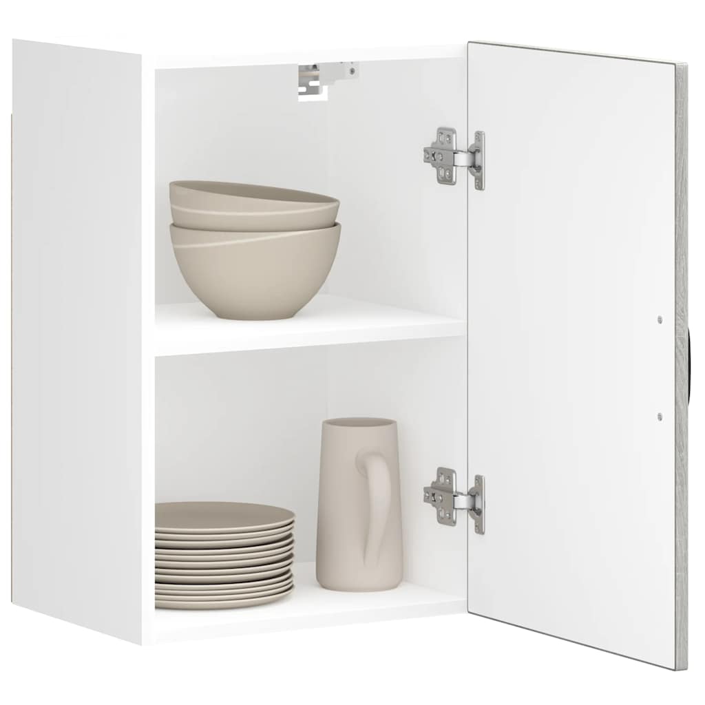 Keukenbovenkast Lucca bewerkt hout grijs sonoma eikenkleur is nu te koop bij PeponiXL, paradijselijk wonen!