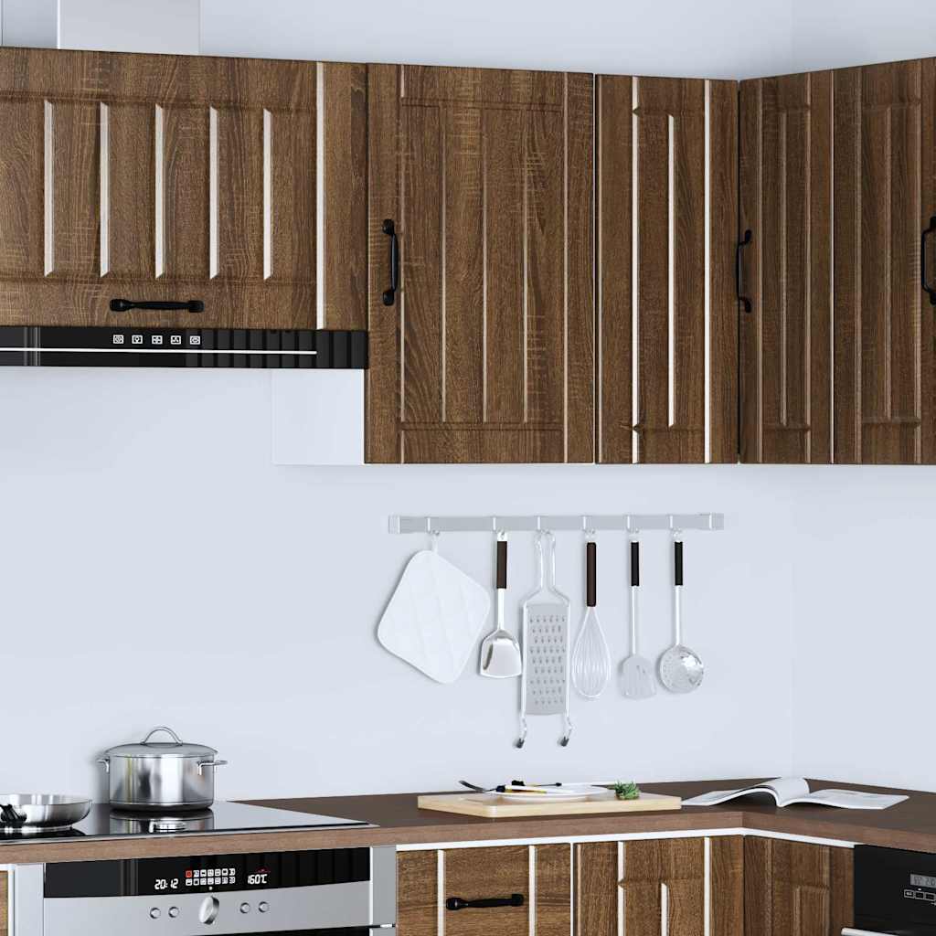 Keukenbovenkast Lucca bewerkt hout bruin eikenkleur is nu te koop bij PeponiXL, paradijselijk wonen!