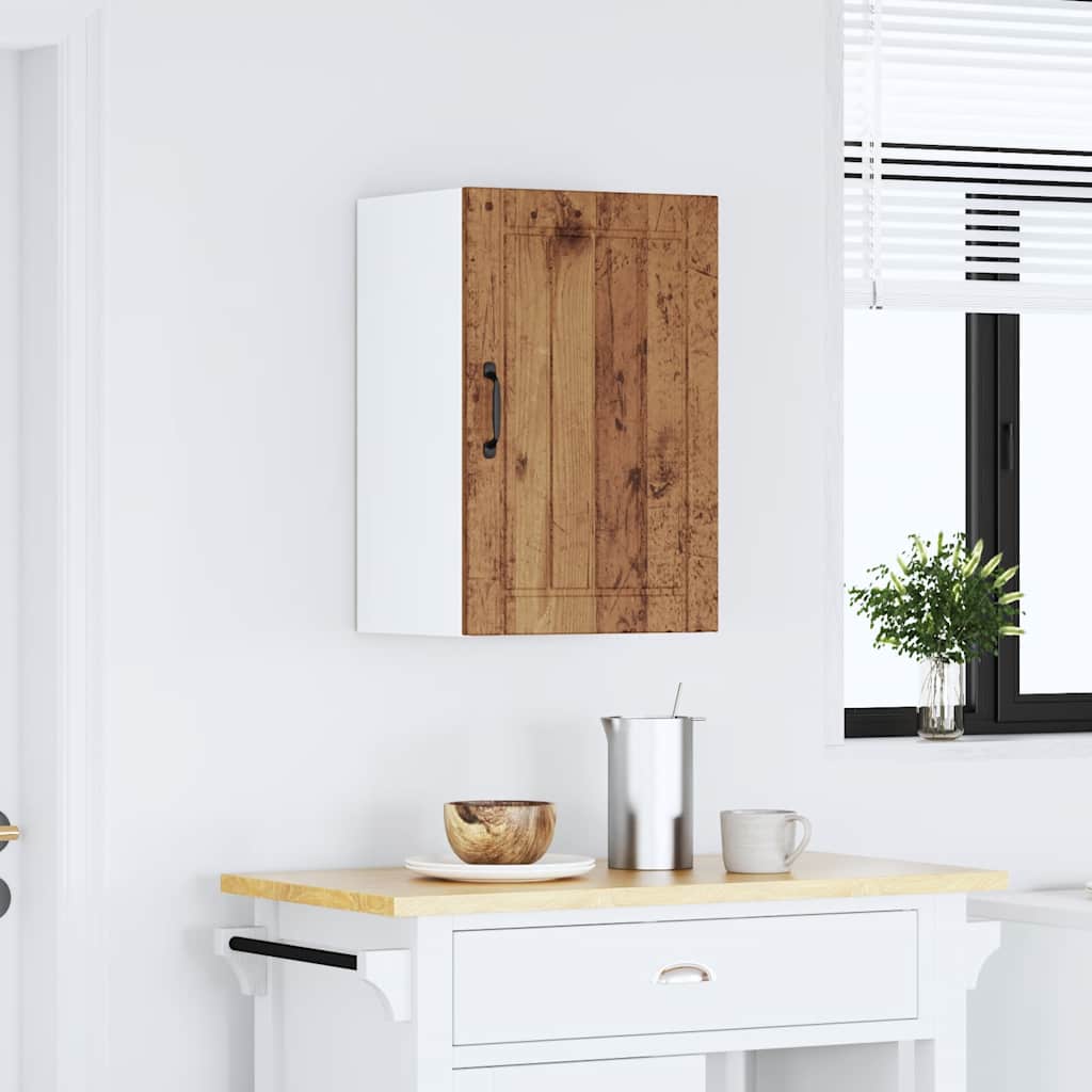 Keukenbovenkast Lucca bewerkt hout oud houtkleurig is nu te koop bij PeponiXL, paradijselijk wonen!