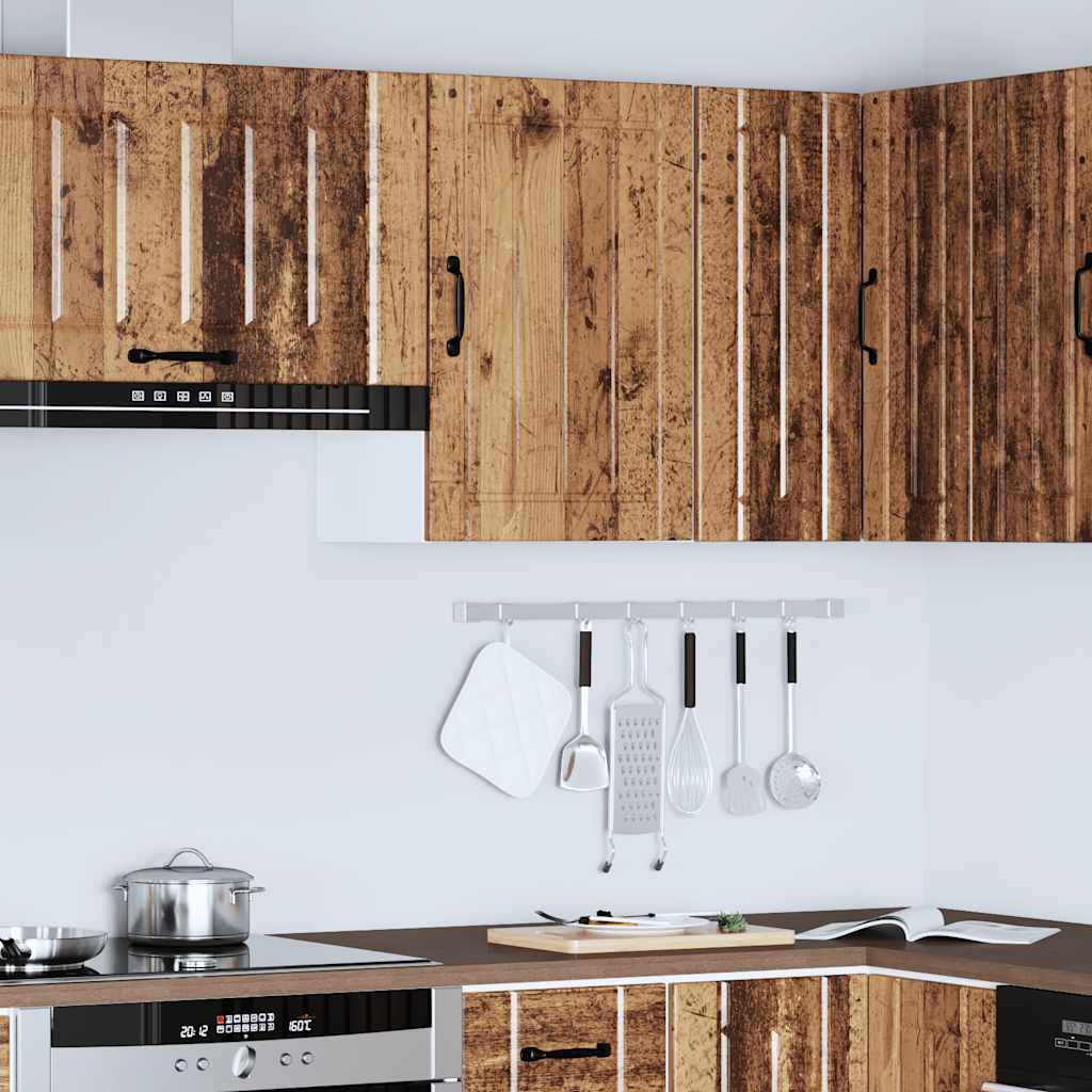 Keukenbovenkast Lucca bewerkt hout oud houtkleurig is nu te koop bij PeponiXL, paradijselijk wonen!
