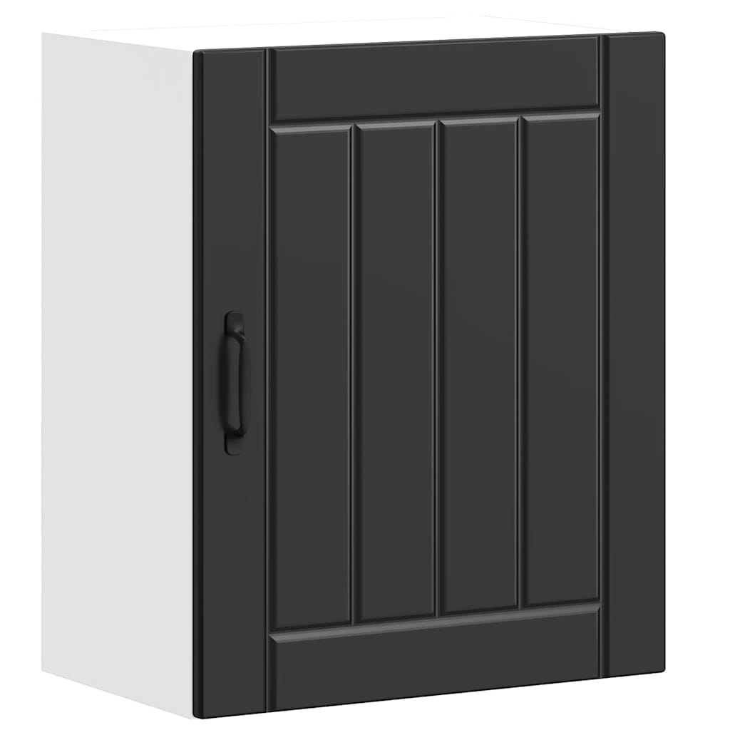 Keukenbovenkast Lucca bewerkt hout zwart is nu te koop bij PeponiXL, paradijselijk wonen!