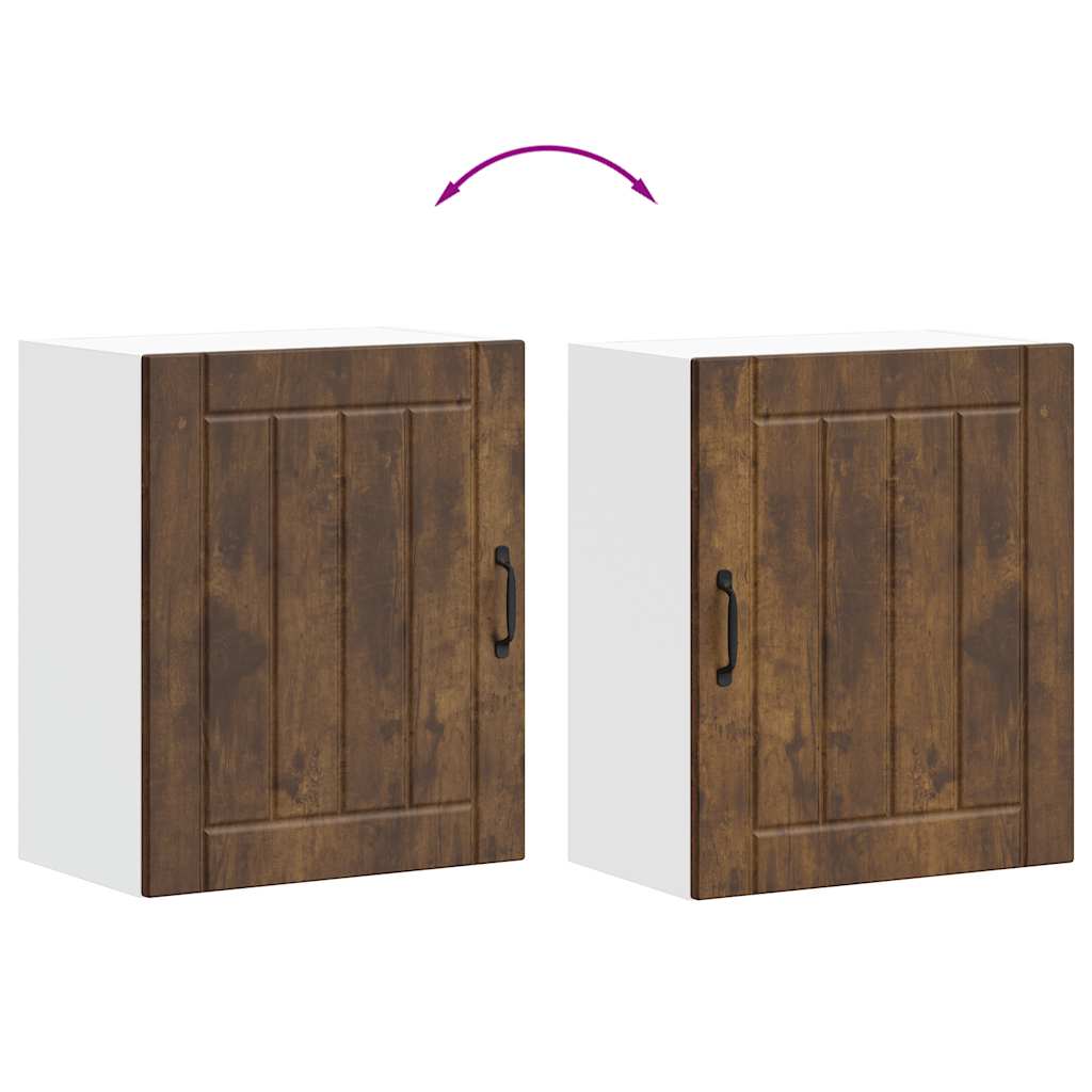 Keukenbovenkast Lucca bewerkt hout gerookt eikenkleurig is nu te koop bij PeponiXL, paradijselijk wonen!