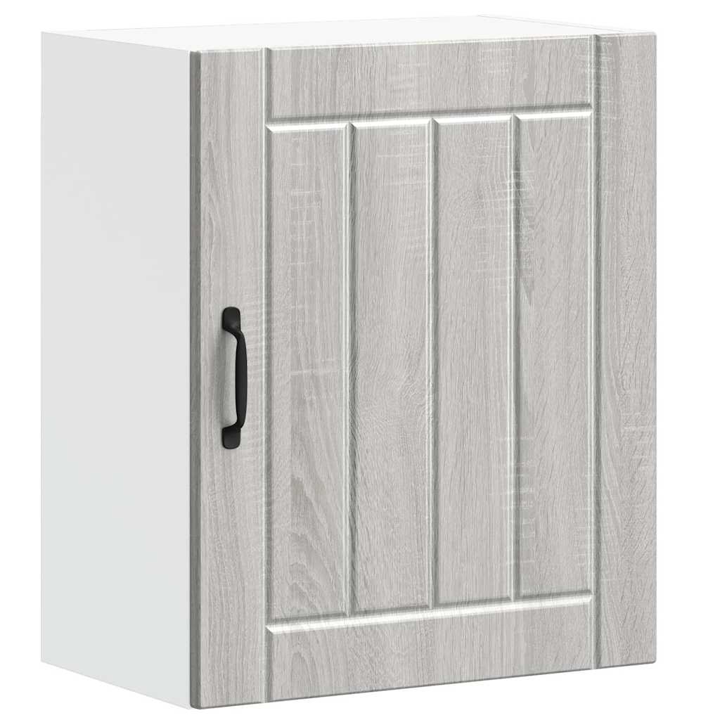 Keukenwandkasten 2 st Lucca grijs sonoma bewerkt hout is nu te koop bij PeponiXL, paradijselijk wonen!