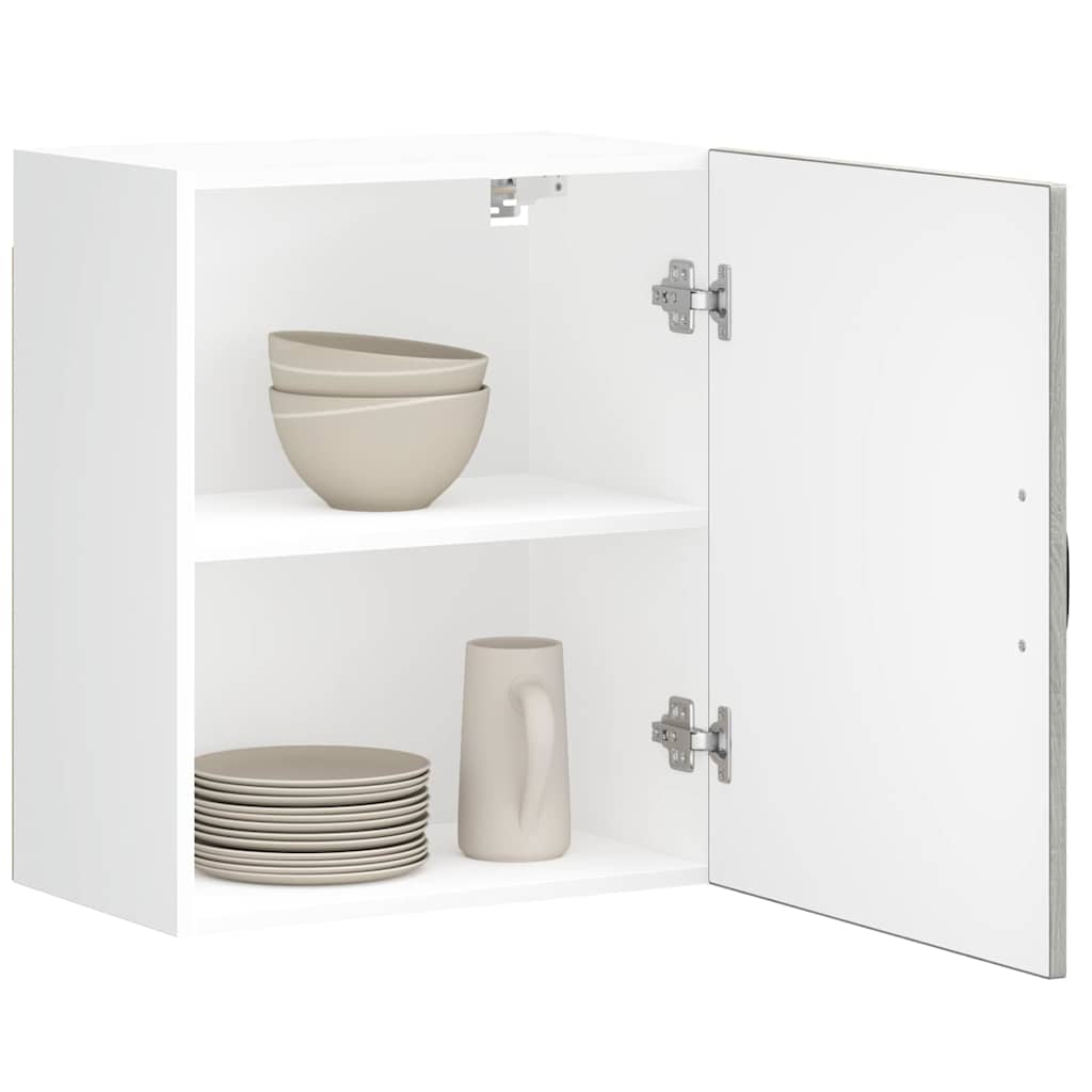 Keukenwandkasten 2 st Lucca grijs sonoma bewerkt hout is nu te koop bij PeponiXL, paradijselijk wonen!