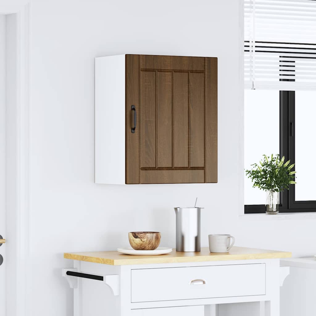 Keukenbovenkast Lucca bewerkt hout bruin eikenkleur is nu te koop bij PeponiXL, paradijselijk wonen!