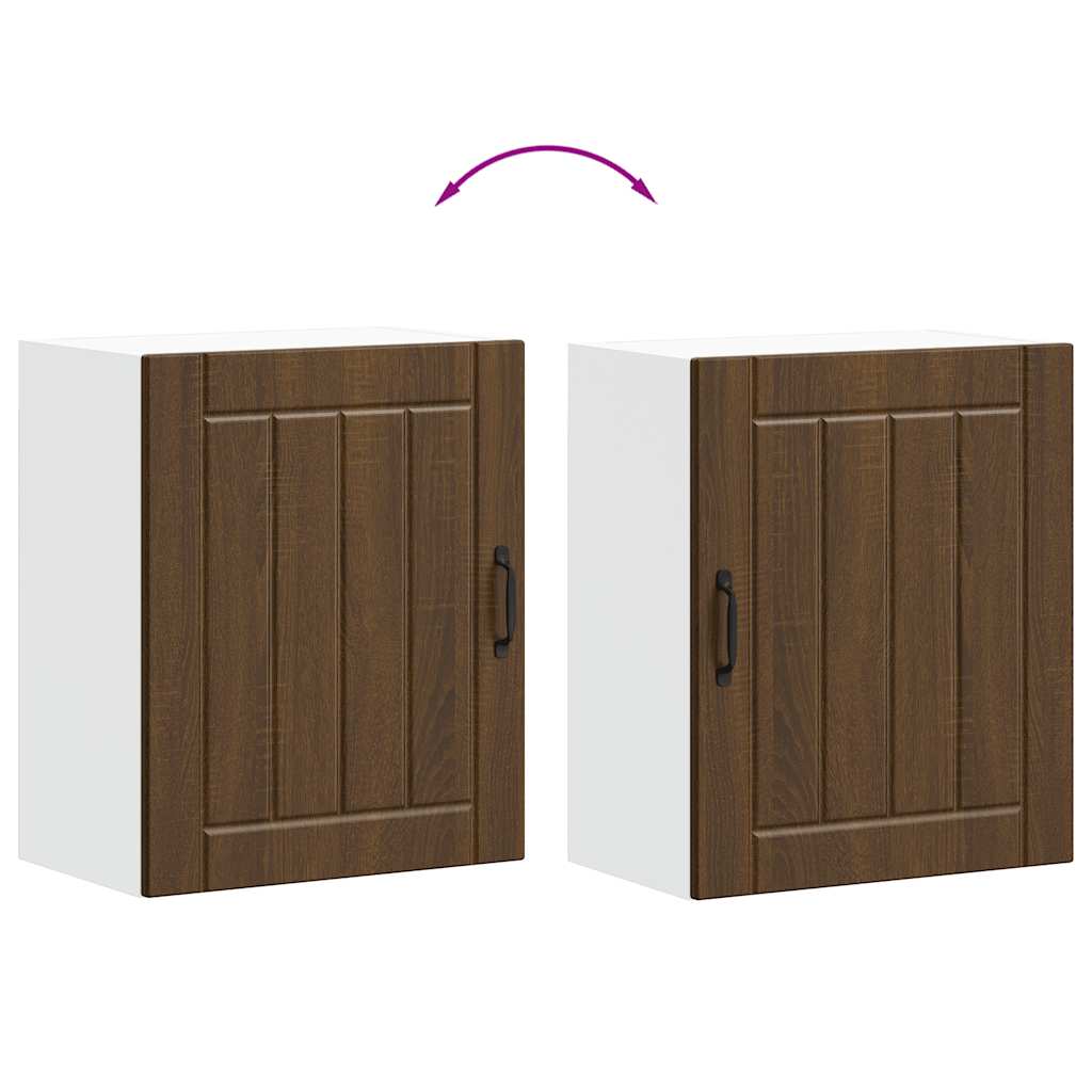 Keukenbovenkast Lucca bewerkt hout bruin eikenkleur is nu te koop bij PeponiXL, paradijselijk wonen!