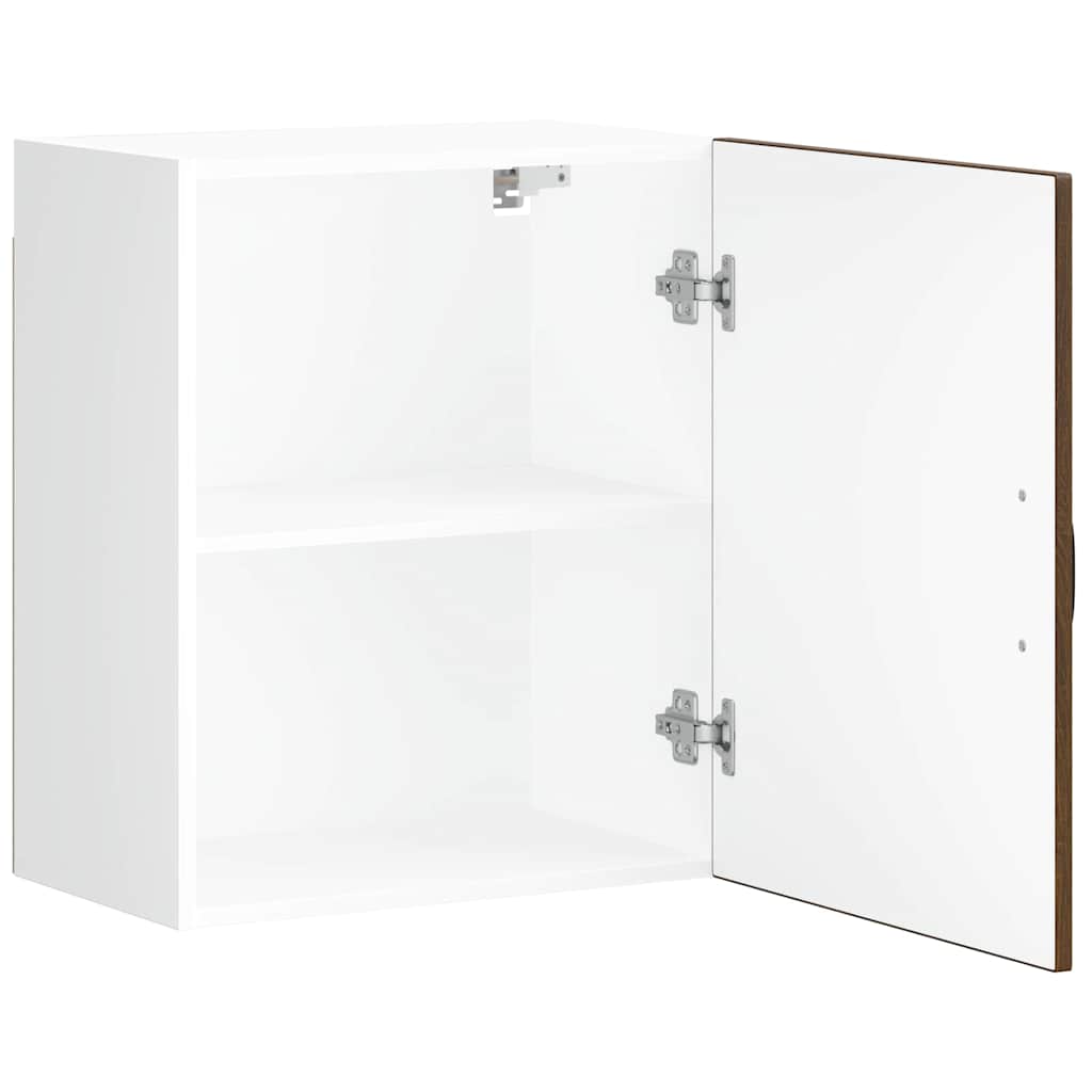 Keukenwandkasten 2 st Lucca bewerkt hout bruin eikenkleurig is nu te koop bij PeponiXL, paradijselijk wonen!