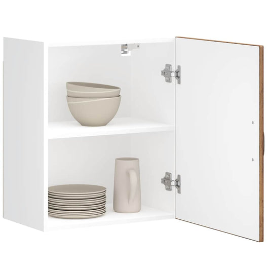 Keukenbovenkast Lucca bewerkt hout oud houtkleurig is nu te koop bij PeponiXL, paradijselijk wonen!