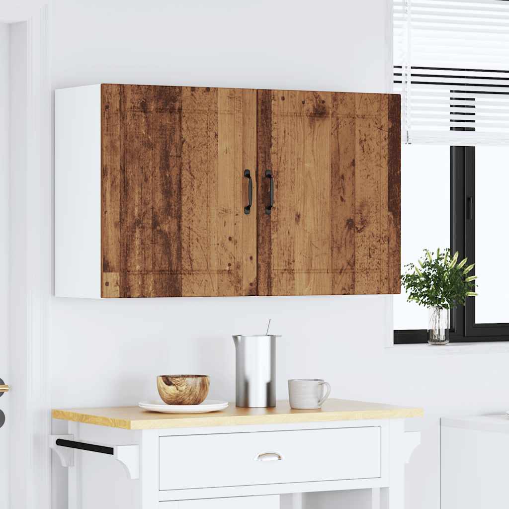 Keukenwandkasten 2 st Lucca oud houtkleurig bewerkt hout is nu te koop bij PeponiXL, paradijselijk wonen!
