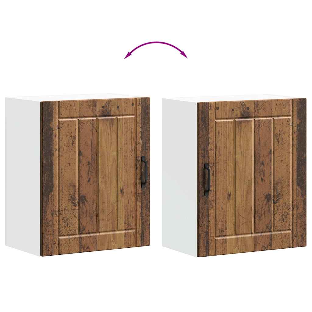 Keukenwandkasten 2 st Lucca oud houtkleurig bewerkt hout is nu te koop bij PeponiXL, paradijselijk wonen!