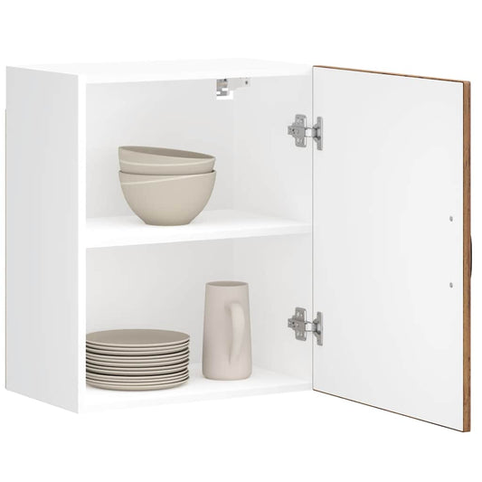 Keukenwandkasten 2 st Lucca oud houtkleurig bewerkt hout is nu te koop bij PeponiXL, paradijselijk wonen!
