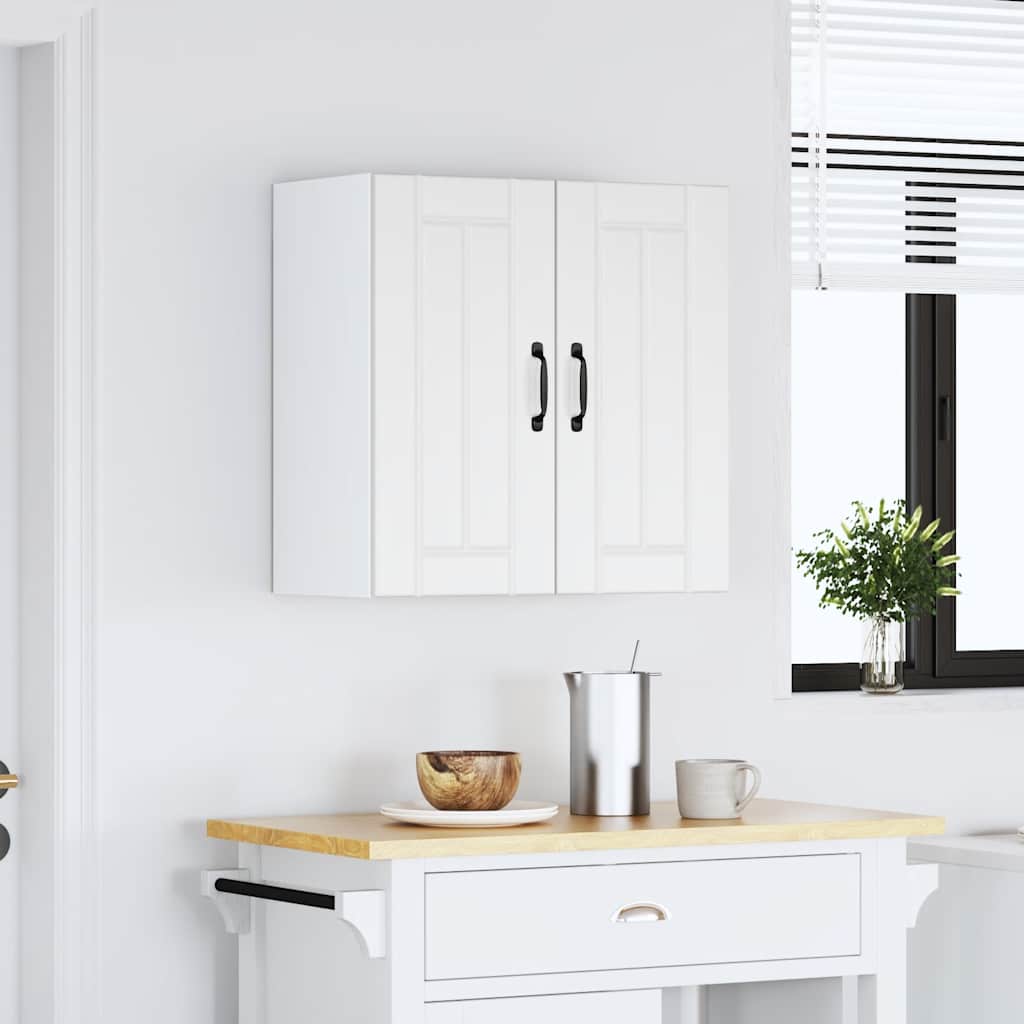 Keukenbovenkast Lucca bewerkt hout wit is nu te koop bij PeponiXL, paradijselijk wonen!