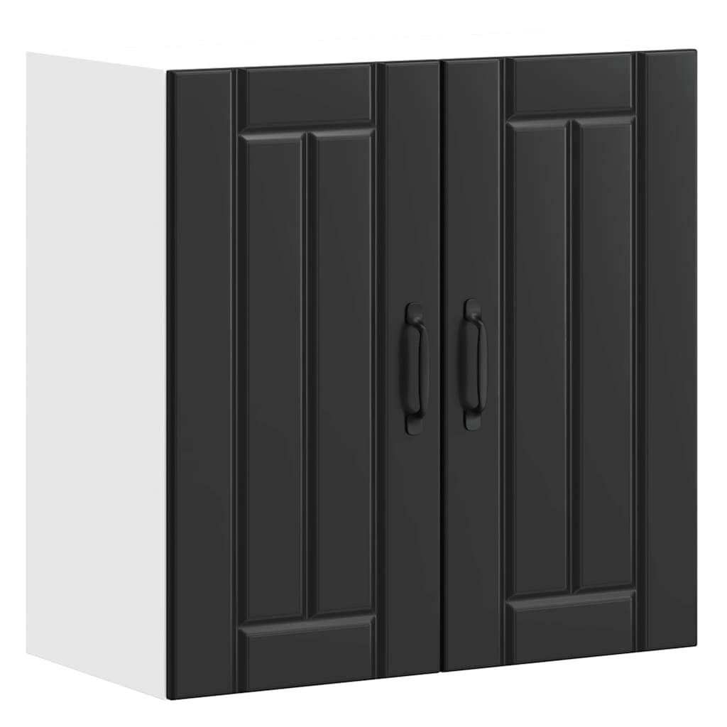 Keukenbovenkast Lucca bewerkt hout zwart is nu te koop bij PeponiXL, paradijselijk wonen!