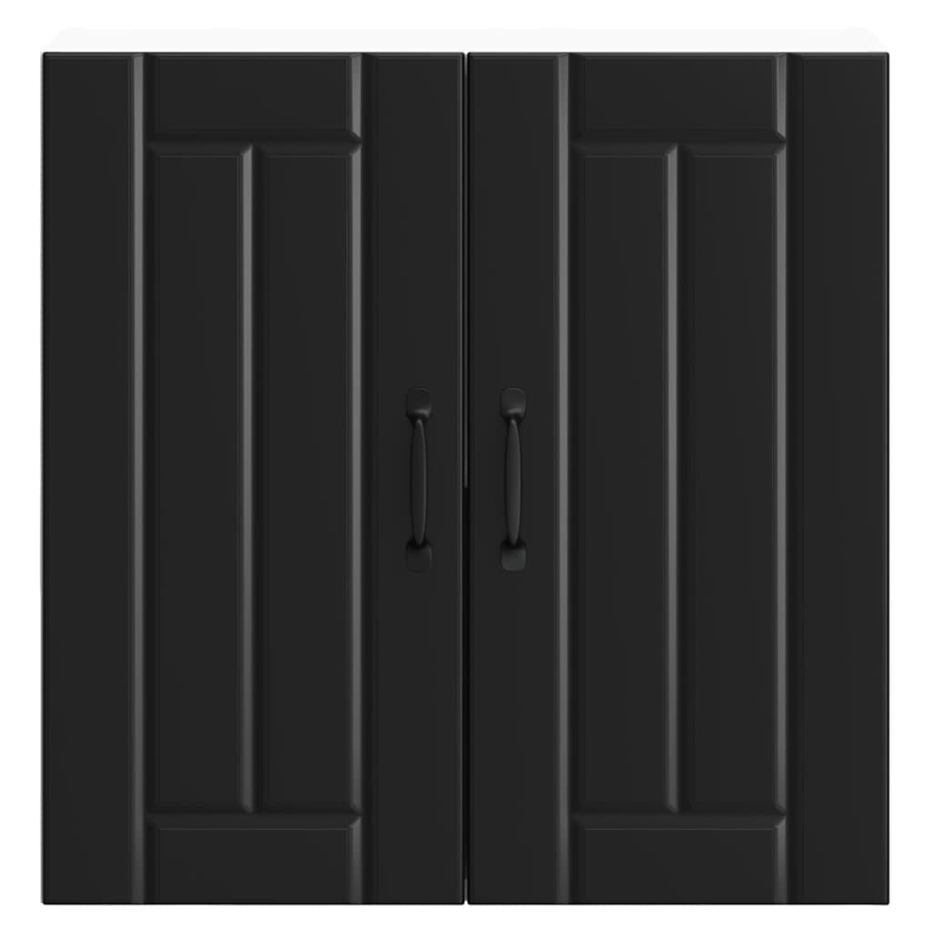 Keukenbovenkast Lucca bewerkt hout zwart is nu te koop bij PeponiXL, paradijselijk wonen!
