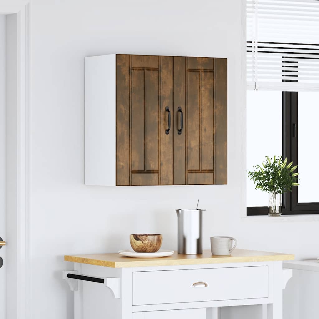 Keukenbovenkast Lucca bewerkt hout gerookt eikenkleurig is nu te koop bij PeponiXL, paradijselijk wonen!
