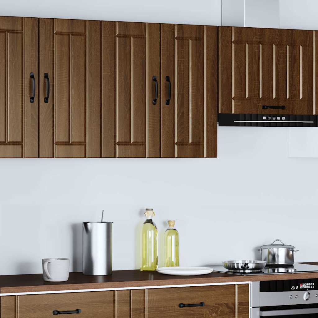Keukenbovenkast Lucca bewerkt hout bruin eikenkleur is nu te koop bij PeponiXL, paradijselijk wonen!