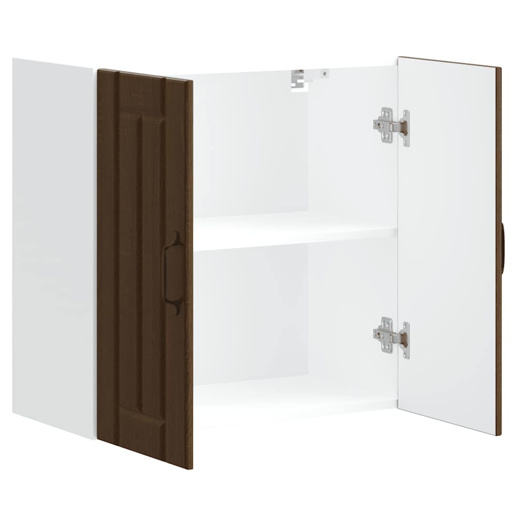 Keukenbovenkast Lucca bewerkt hout bruin eikenkleur is nu te koop bij PeponiXL, paradijselijk wonen!
