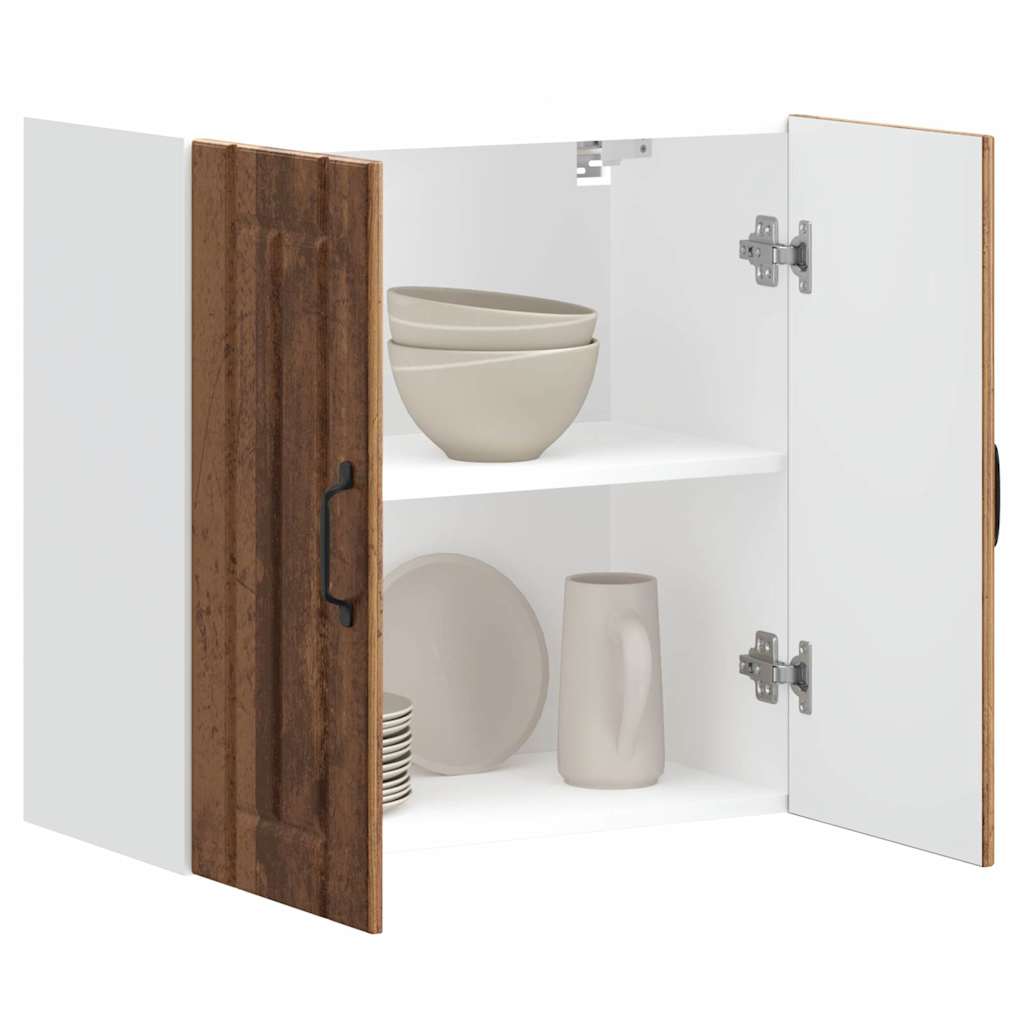 Keukenbovenkast Lucca bewerkt hout oud houtkleurig is nu te koop bij PeponiXL, paradijselijk wonen!