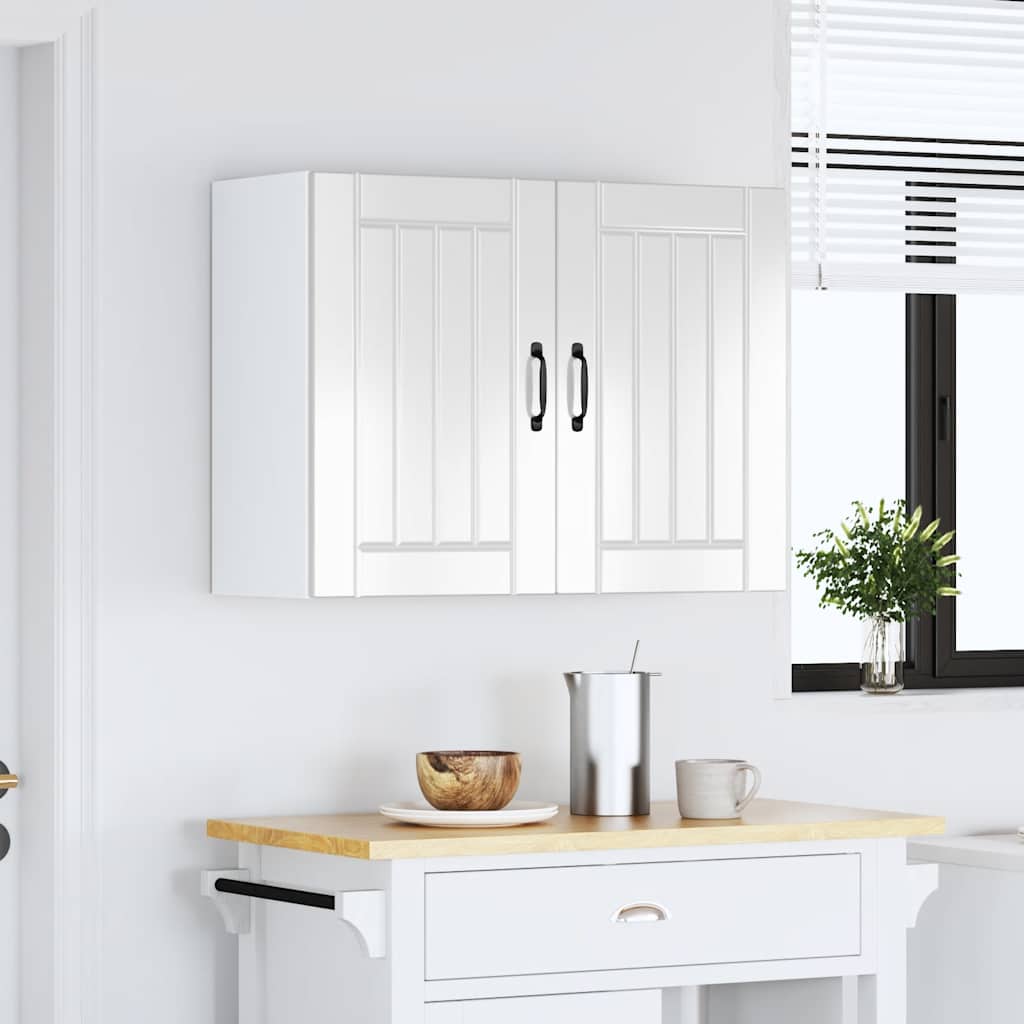 Keukenbovenkast Lucca bewerkt hout hoogglans wit is nu te koop bij PeponiXL, paradijselijk wonen!